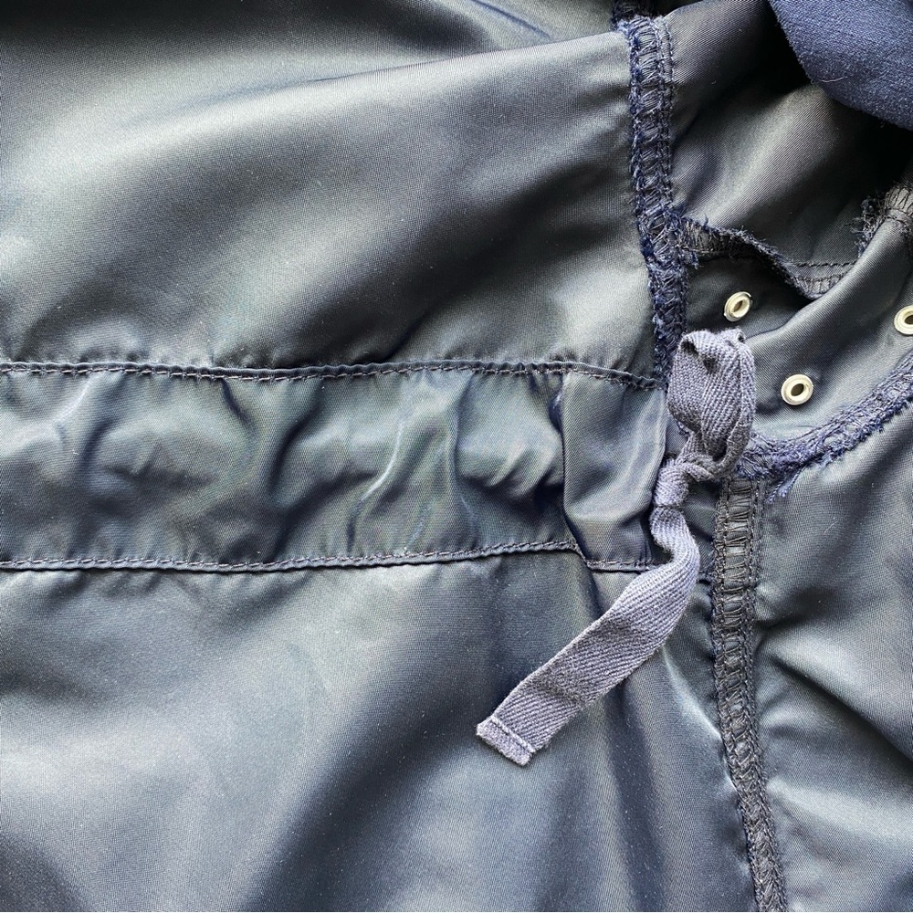 J.Crew Navy Blue Waxed Cotton Nylon Oversized Waterproof Rain Field Jacket M - Picture 16 of 16